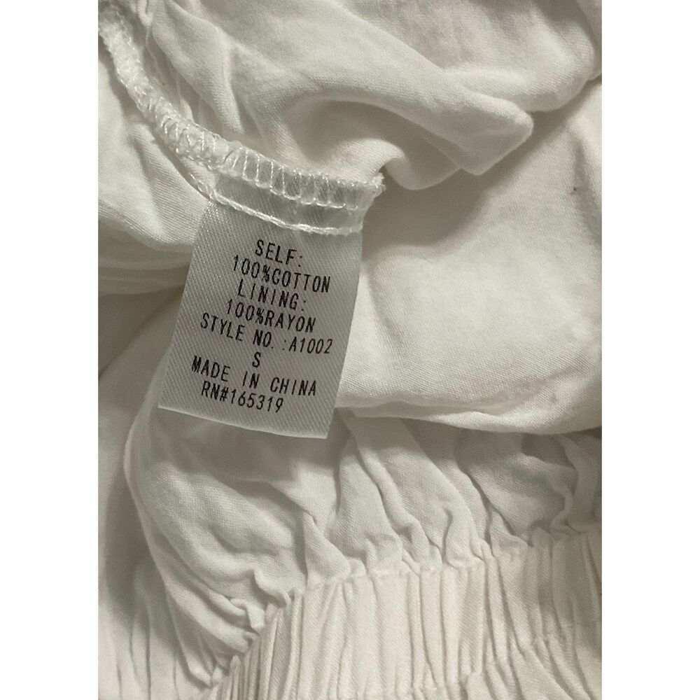 Day + Moon White Cotton Ruffle Mini Skirt - Picture 6 of 6